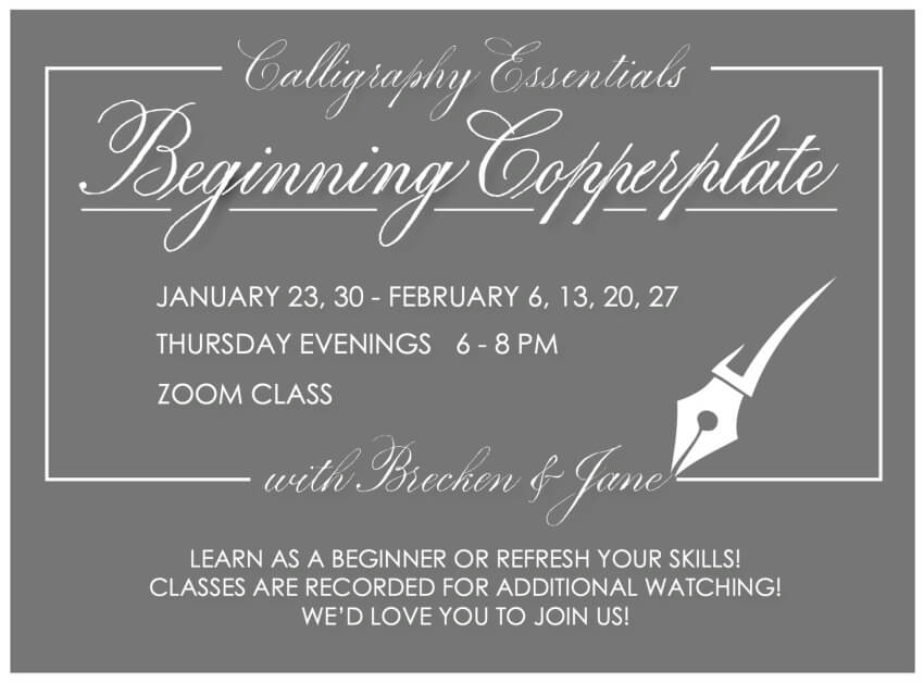 beginning copperplate